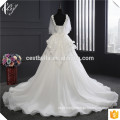 China Suzhou Vestido de Casamento Heavy Beaded Bridal Gown 2017 Long Train Luxury Ball Gown White Lace Wedding Dresses